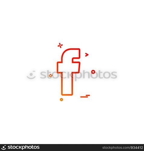 facebook social icon vector design