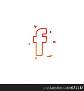 facebook social icon vector design