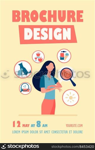 Faceless sad woman suffering from allergy isolated flat vector illustration. Cartoon female character scratching skin with strong eczema. Disease and itching concept