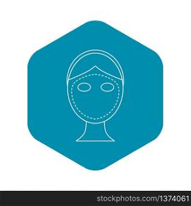 Facelifting icon. Outline illustration of facelifting vector icon for web. Facelifting icon, outline style