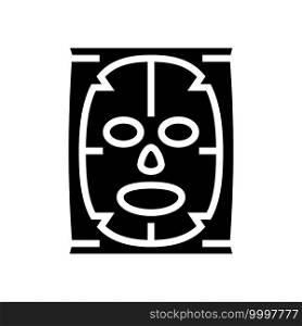 facial mask beauty accessory glyph icon vector. facial mask beauty accessory sign. isolated contour symbol black illustration. facial mask beauty accessory glyph icon vector illustration