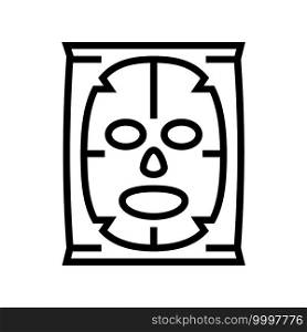 facial mask beauty accessory line icon vector. facial mask beauty accessory sign. isolated contour symbol black illustration. facial mask beauty accessory line icon vector illustration