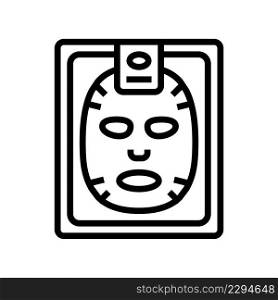 facial mask line icon vector. facial mask sign. isolated contour symbol black illustration. facial mask line icon vector illustration