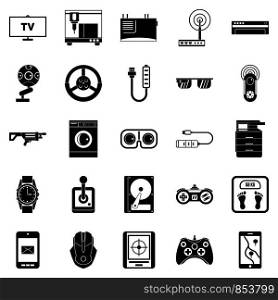 Facility icons set. Simple set of 25 facility vector icons for web isolated on white background. Facility icons set, simple style