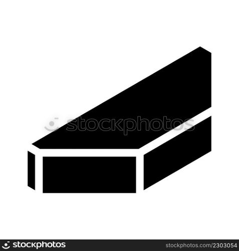 facing brick glyph icon vector. facing brick sign. isolated contour symbol black illustration. facing brick glyph icon vector illustration