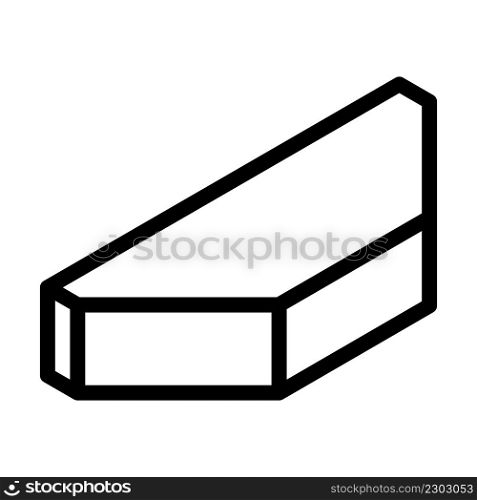 facing brick line icon vector. facing brick sign. isolated contour symbol black illustration. facing brick line icon vector illustration