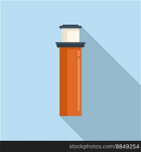 Factory chimney icon flat vector. Smoke roof. Stack fire. Factory chimney icon flat vector. Smoke roof