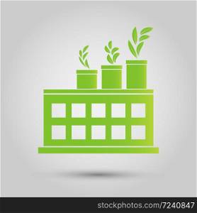 Factory ecology,Industry icon,Clean energy with eco-friendly concept ideas.vector illustration