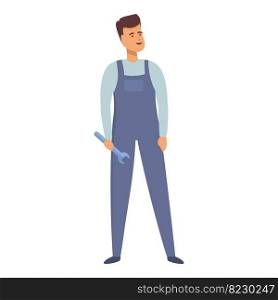 Factory gas man icon cartoon vector. Engineer worker. Pipe commercial. Factory gas man icon cartoon vector. Engineer worker