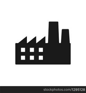 factory icon in trendy flat design