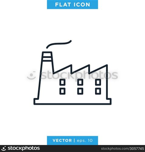 Factory Icon Vector Logo Design Template