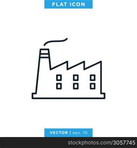 Factory Icon Vector Logo Design Template