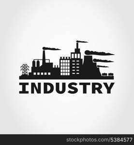 Factory in the industry. A vector illustration