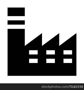 Factory, industrial site, icon on isolated background