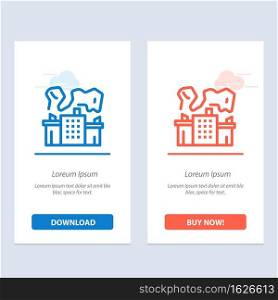 Factory, Industry, Nuclear, Power Blue and Red Download and Buy Now web Widget Card Template