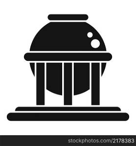 Factory oil tank icon simple vector. Disaster environment. Water effect. Factory oil tank icon simple vector. Disaster environment
