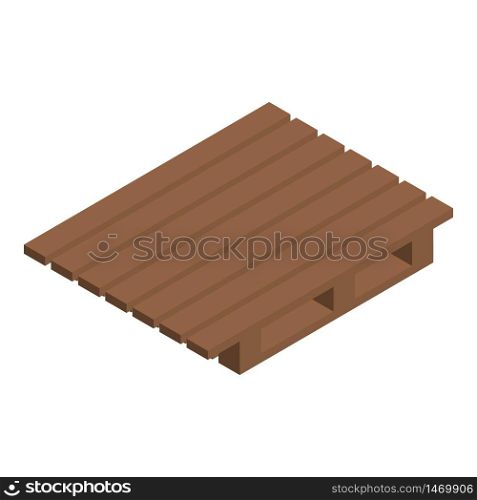 Factory pallet icon. Isometric of factory pallet vector icon for web design isolated on white background. Factory pallet icon, isometric style