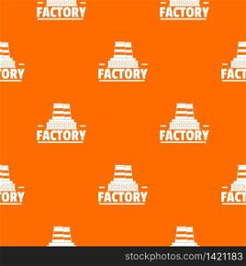 Factory pattern vector orange for any web design best. Factory pattern vector orange