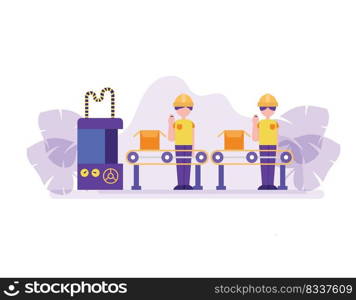 Factory Worker Vector Art