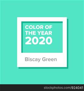 Faded Denim, Color Of The Year 2020. Vector, Color Of The Year 2020. Vector illustration. Biscay Green, Color Of The Year 2020. Vector