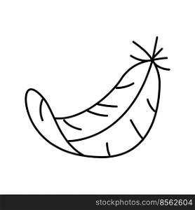 failing feather soft fluffy line icon vector. failing feather soft fluffy sign. isolated contour symbol black illustration. failing feather soft fluffy line icon vector illustration