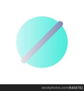 Failure occurred flat gradient color ui icon. Error message. Access blocked. Restriction, limit. Simple filled pictogram. GUI, UX design for mobile application. Vector isolated RGB illustration. Failure occurred flat gradient color ui icon