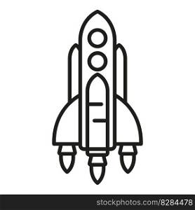 Failure space rocket icon outline vector. Fire speed. Sky smoke. Failure space rocket icon outline vector. Fire speed