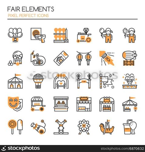 Fair Elements , Thin Line and Pixel Perfect Icons