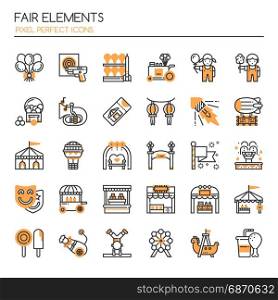 Fair Elements , Thin Line and Pixel Perfect Icons