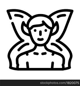 fairy fantasy character line icon vector. fairy fantasy character sign. isolated contour symbol black illustration. fairy fantasy character line icon vector illustration