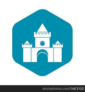 Fairytale castle icon. Simple illustration of fairytale castle vector icon for web. Fairytale castle icon, simple style