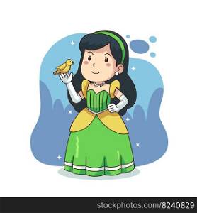 fairytale princess character illustration