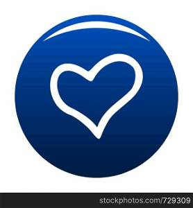 Faithful heart icon. Simple illustration of faithful heart vector icon for any design blue. Faithful heart icon vector blue