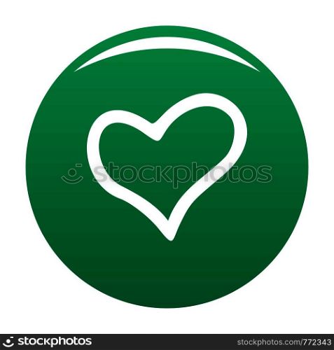 Faithful heart icon. Simple illustration of faithful heart vector icon for any design green. Faithful heart icon vector green