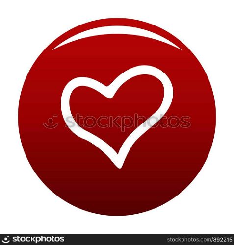 Faithful heart icon. Simple illustration of faithful heart vector icon for any design red. Faithful heart icon vector red