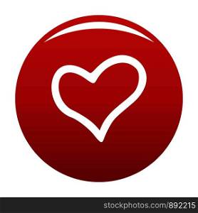 Faithful heart icon. Simple illustration of faithful heart vector icon for any design red. Faithful heart icon vector red