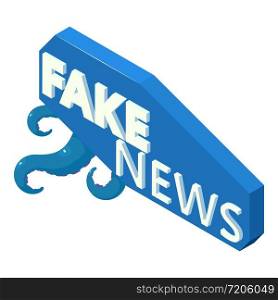 Fake news icon. Isometric illustration of fake news vector icon for web. Fake news icon, isometric style