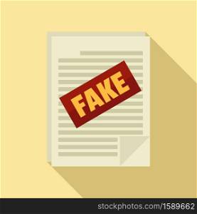 Fake news papers icon. Flat illustration of fake news papers vector icon for web design. Fake news papers icon, flat style