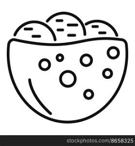 Falafel pita icon outline vector. Arabic cooking. Vegan fresh. Falafel pita icon outline vector. Arabic cooking
