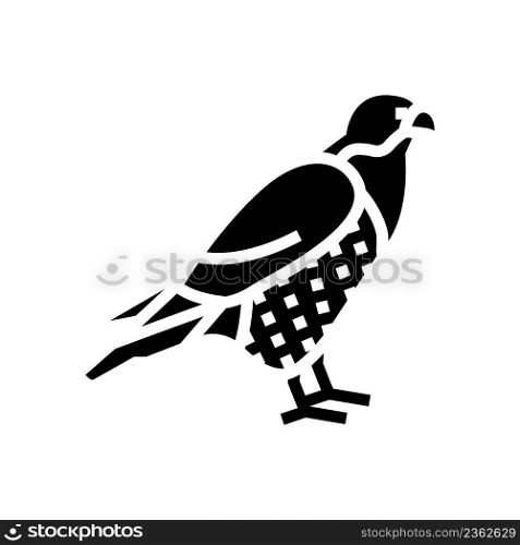 falcon bird glyph icon vector. falcon bird sign. isolated contour symbol black illustration. falcon bird glyph icon vector illustration