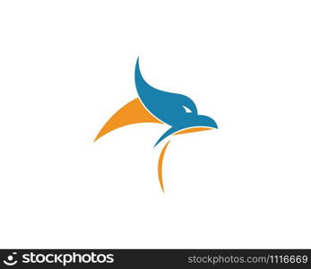 Falcon Eagle Bird Logo Template vector icon