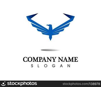 Falcon Eagle Bird Logo Template vector icon
