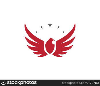 Falcon Eagle Bird Logo Template vector icon