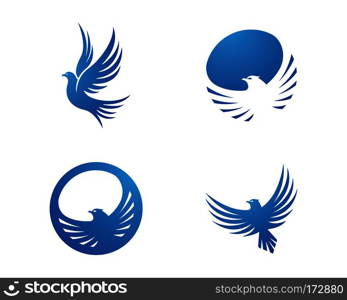 Falcon Eagle Bird Logo Template vector icon