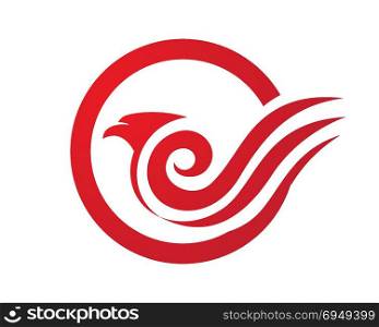 Falcon Eagle Bird Logo Template vector icon