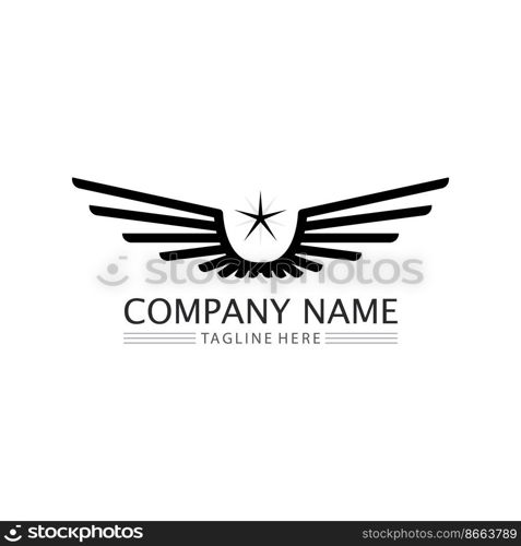 Falcon Eagle Bird Logo Template Vector Icon