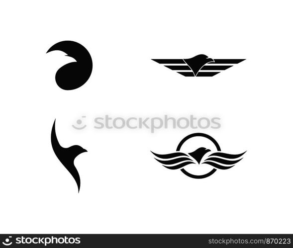 Falcon Eagle Bird Logo Template vector icon