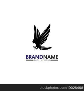 Falcon, eagle Logo and wings Template vector illustration design icon