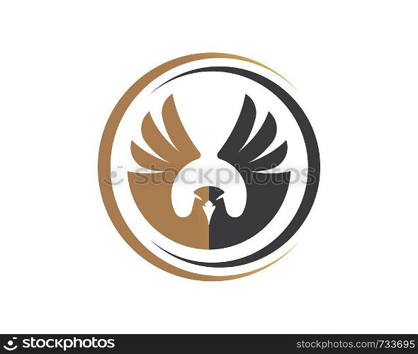 falcon,eagle logo icon vector illustration design template