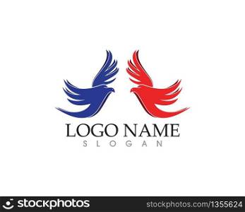 Falcon eagle wings logo vector